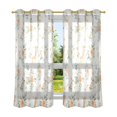 thumbnail image 6 of Yayeee Window Curtains Set of 2 for Living Room Light Filtering 63"x52", Flower Giraff Pattern, 6 of 7