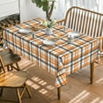 thumbnail image 2 of Halloween Tablecloth 60x84 Inch Rectangular, Fall Orange Buffalo Plaid Washable Table Cover for Party Picnic Dinner Decor, 2 of 6