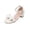 White, variant on Kids Bow & Pearl Heeled Sandals, Girls' Summer Open-Toe Shoes, Wedding Party Dance Sandals for Toddler Girls