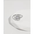 thumbnail image 4 of Spot Jewel 14K White Gold Over Ring - 2.1 Ct Round Cut Diamond Ring - Gorgeous Anniversary Gift for Women's - Engagement Wedding Unique Halo Prong Set Ring - Party Wear Diamond Ring for Her, 4 of 8