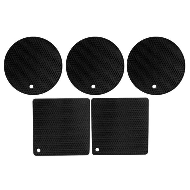 Hot Plate Holder,5Pcs Silicone Trivet Mat Kitchen Hot Pad Silicone Hot Pad Sturdy Construction