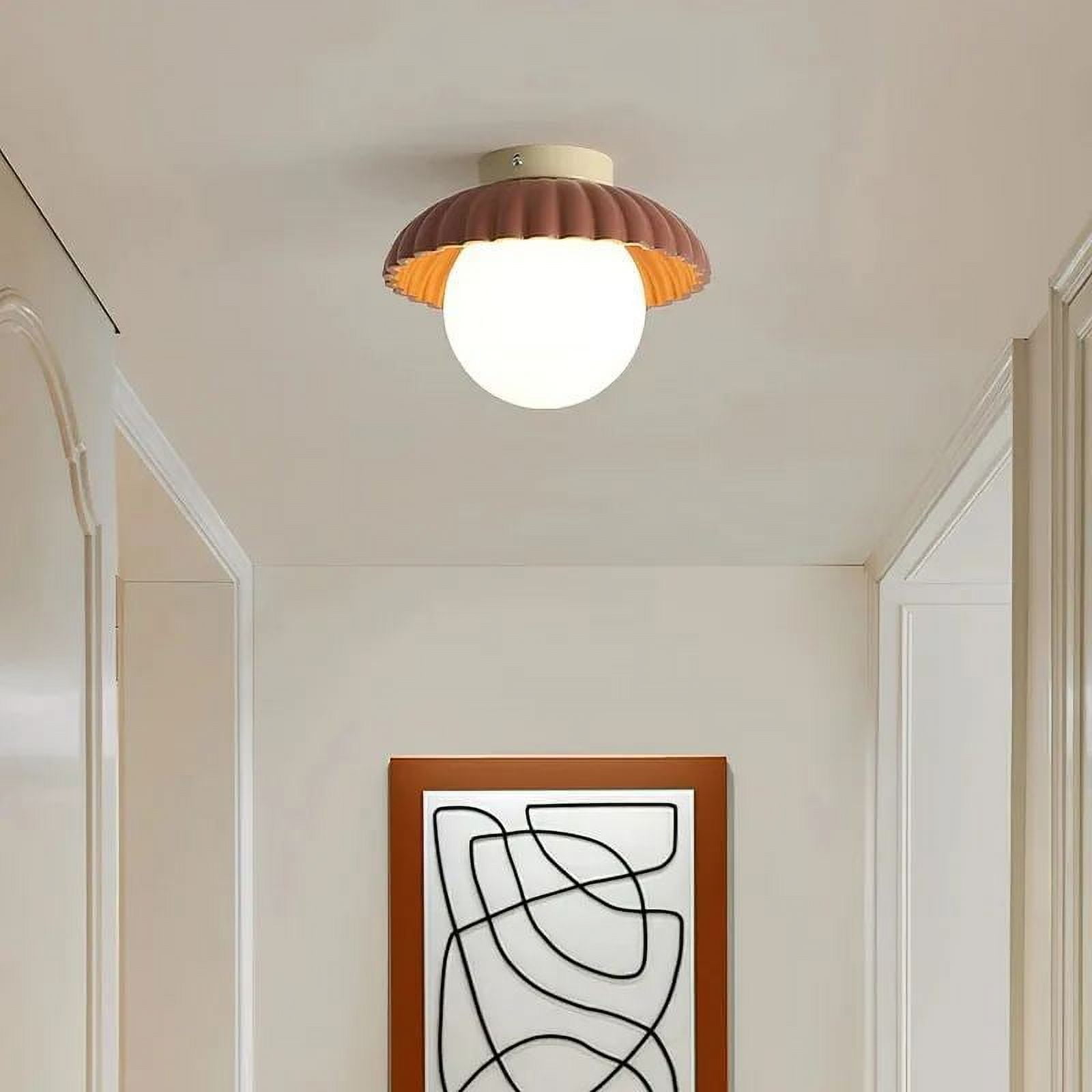 Arturesthome Cream Bud Glass Iron Hallway Ceiling Light