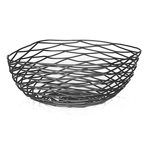 TableCraft Products BK17310 Artisan Basket, Square, 10" x 4", Black