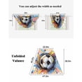 thumbnail image 6 of Waterfall Valances for Windows, Sports Football, Minimalist Painted Art Kitchen Sheer Valance Curtains, Rod Pocket Elegant Swag Valances for Living Room Bedroom, 47.2"x38.5", 1 Panel, 6 of 8