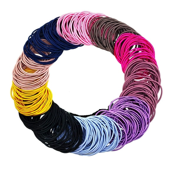 330 Pieces Multicolor No Crease Girls Hair Ties Hair Bands Bulk Elastics Ponytail Holders Ties For Thick Heavy And Curly Hair (4.5 Cm In Diameter 2 Mm)
