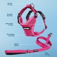 thumbnail image 6 of Voyager Step-In Lock Dog Harness & Reflective Leash Set w/ Neoprene Handle 6ft - For Small to Large Breed Dogs/ Cats, Cute & Heavy-Duty for Walking, Running & Training - Fuchsia Fuchsia Trim, XXXS, 6 of 9