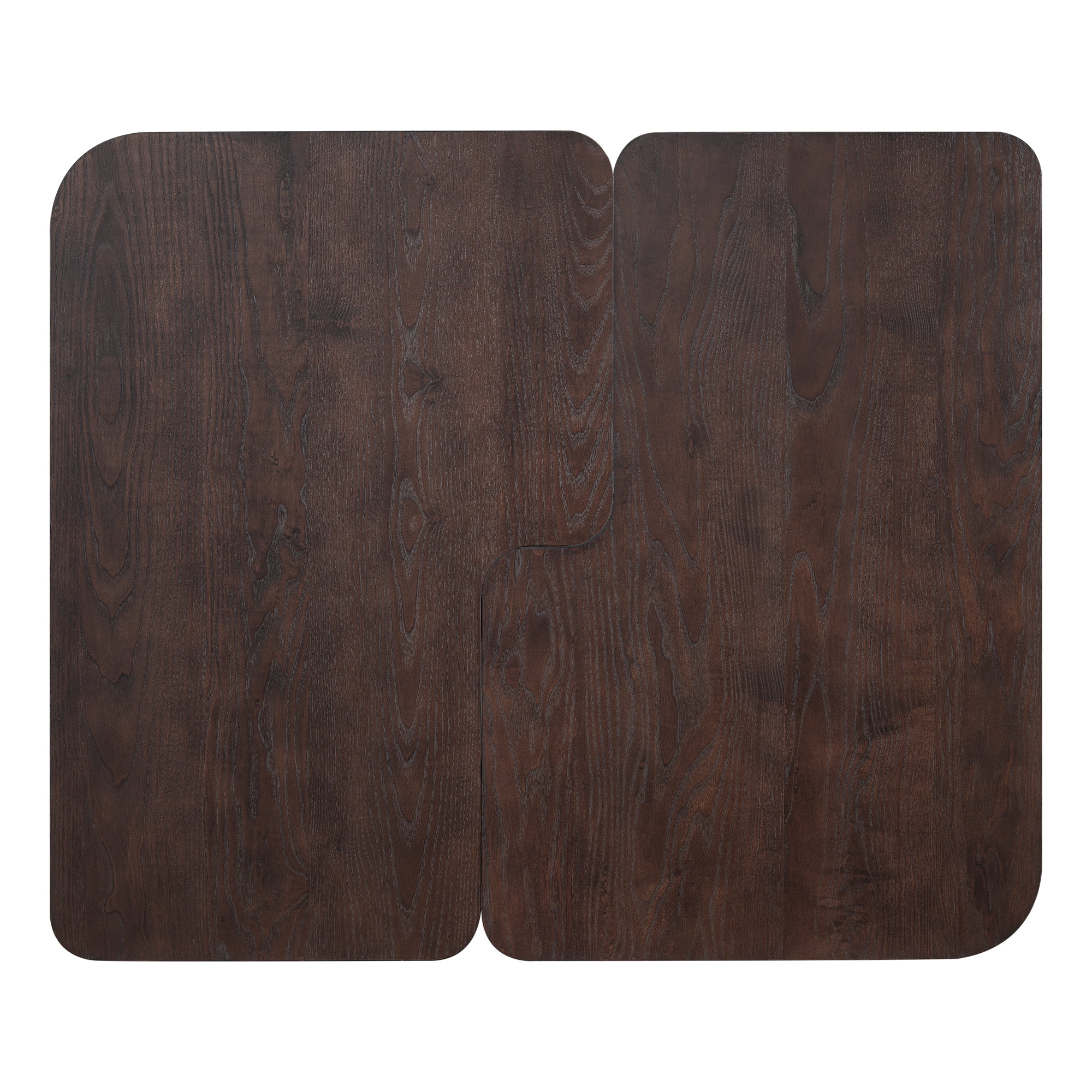 Modern Coffee Table Set,Rectangle Coffee Table with Splicing Design,Multifunctional Combination Side Table for Living Room,Espresso