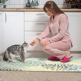 thumbnail image 4 of Kitchen Rugs and Mats Non Skid Washable Yellow Blue Dalia Floral Kitchen Mat and Rug Set,Floor Cushion Absorbent Rug,Rubber Backed Area Rugs for Kitchen Laundry, 4 of 7