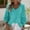 Blue, variant on Long Sleeve Going Out Tops Plain V-Neck Green Winter Ladies Fall Tops