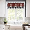 thumbnail image 2 of Red Kitchen Chef Kitchen Valances for Windows 42x12 Inch Kitchen Curtains Valances Rod Pocket Black Plaid Gourmet Food Vintage Bathroom Window Valances for Window Treatment Decor, 2 of 6