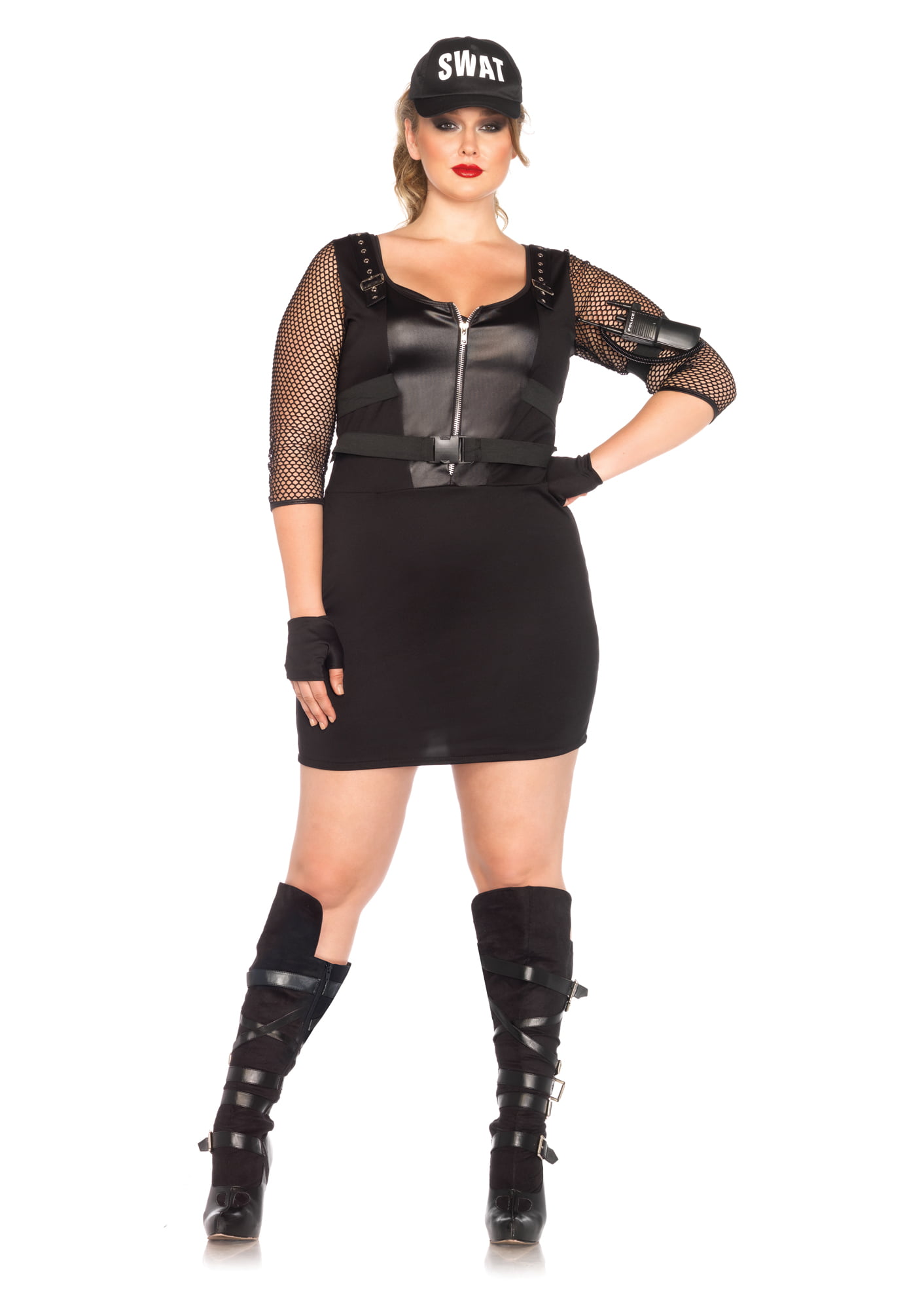 Adult SWAT Cop Officer Costume Plus Size NWT