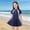 Navy, variant on Girls One Piece Swimsuits Short Sleeve Color Block Swim Dress for Big Kids Youth UPF 50 Training Sportswear Swimwear Pink Size 5-6 Y
