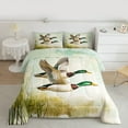 thumbnail image 2 of Manfei Country Mallard Queen Comforter Set,Rustic Farmhouse Cabin Bedding Sets,Flying Animal Bedding Comforter Set For Adults,Microfiber Bedroom Decor Reversible,3-Piece, 2 of 8