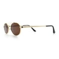 thumbnail image 6 of Retro Top Double Bridge Hustler Oval Metal Rim Sunglasses Gold - Brown, 6 of 8