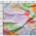 thumbnail image 2 of Soimoi Water Color Print,Cotton Poplin, Sewing Fabric Sold by The Yard 42 Inch Wide,Sewing Craft Quilting/Quilt Making Fabric, Purple & Orange, 2 of 5