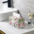thumbnail image 5 of ZUXONGSY Hummingbird Tissue Box Cover Flower PU Leather Tissue Cube Box Cover with Buckle Texture Leather Tissue Box Cover Waterproof Tissue Cover for Car Home Bathroom, 5 of 7