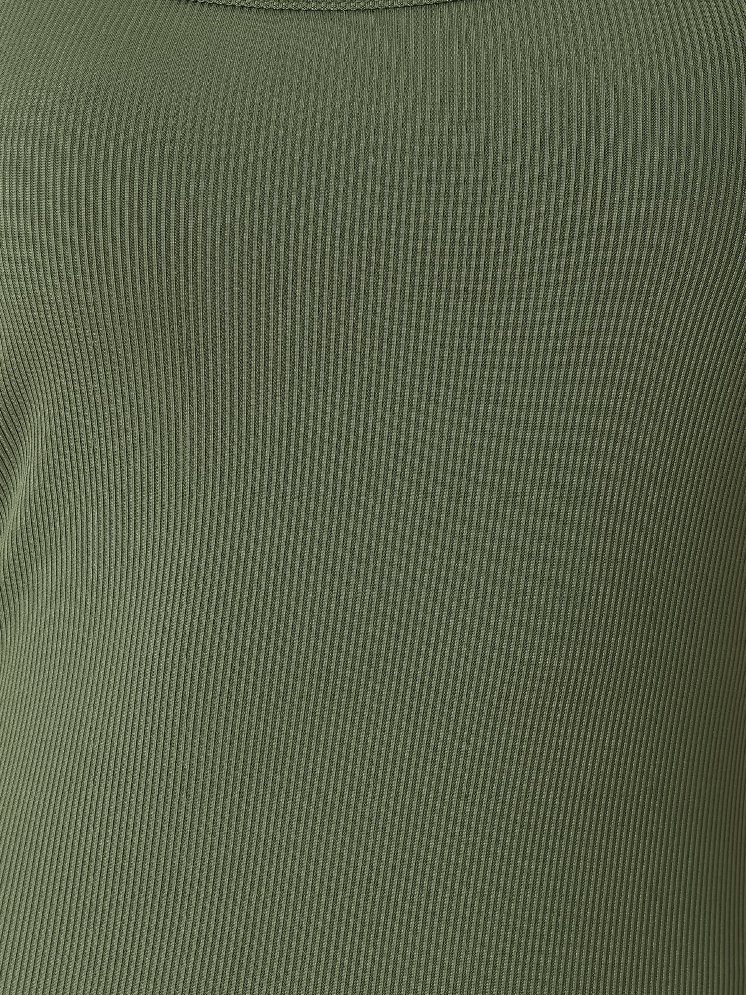 DARING DIVA Ribbed Tank Scoop Neck Knit Split Bodycon Dress M Olive Green