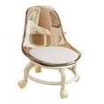 thumbnail image 2 of Taburete Bajo con Ruedas, Asiento con Ruedas, Taburete para Pedicura, Sofá, Reposapiés, Taburete Multiusos, Silla, Taburete con Polea para Cocina, Gar Marrón, 2 of 8