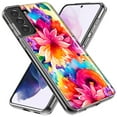 thumbnail image 2 of MUNDAZE Samsung Galaxy Note 10 Plus Shockproof Clear Hybrid Protective Phone Case Watercolor Paint Summer Rainbow Flowers Cover, 2 of 5