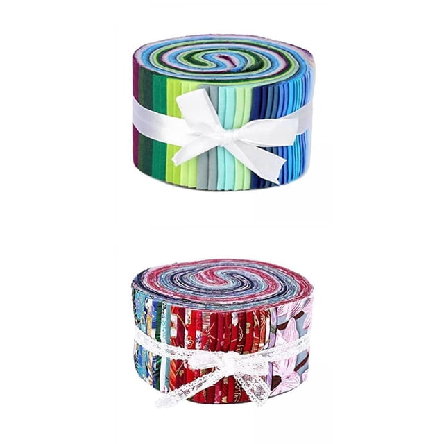 Tiras de tela de gelatina Baoblaze acolchado Estampado floral 72 piezas para Patchwork