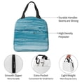 thumbnail image 4 of Honeii Teal Turquoise Fluid Stripes Print Lunch Bag Women, Lunch Box Lunch Bag for Women Adult Men, Small Leakproof Cute Lunch Tote Large Capacity Reusable, 4 of 8