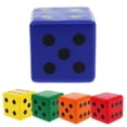 thumbnail image 3 of Dados de esponja dados de punto de espuma que juegan dados para el juguete de ventición de enseñanza de matemáticas Azul CUTICAT Dados de esponja, 3 of 8
