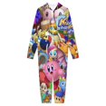 thumbnail image 3 of Kirby Men's Hooded Jumpsuit - Zip Up One Piece Pajamas Soft Cozy Winter Warm Plush Loungewear, 3 of 8