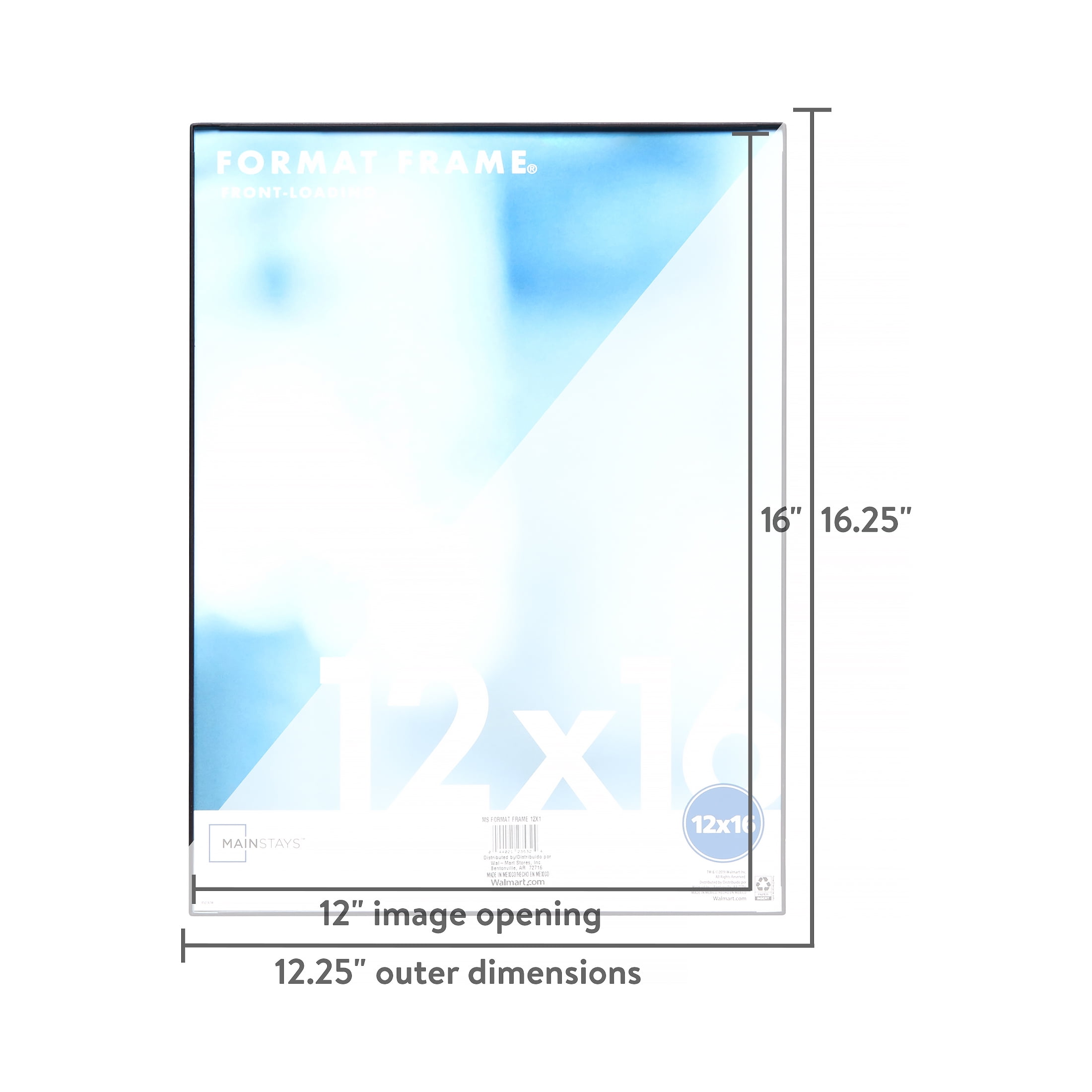 Mainstays – 12x16 Picture Frame – Black Front Loading Wall or Tabletop Photo Frame, Set of 3