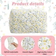 thumbnail image 4 of 5 PCS Quilted Cosmetic Bag, Floral Makeup Bag with Zipper Bulk Coquette Makeup Bags Cute Pouches for Cosmetics, Pens and Portable Travel Toiletries Bags-5 Styles, 4 of 8