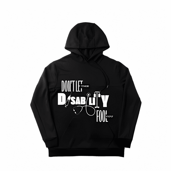 "DLTdFY" Logo Hoodie Black