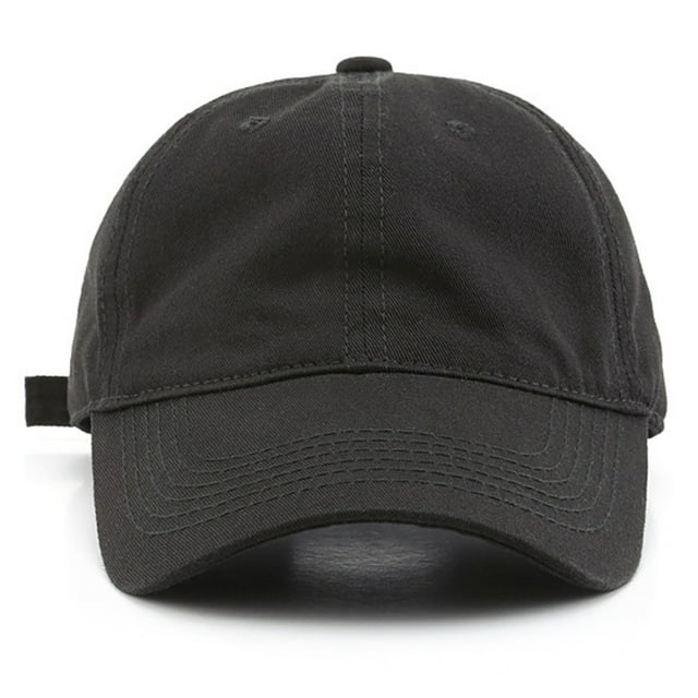 Aocisk Splice Hat Adjustable Washed Hole Casual Unisex Denim Baseball Visor Cap Black One Size