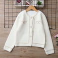 thumbnail image 2 of HAiming Girls Kids Knit Cardigan Jackets Lightweight Casual Long Sleeve Button down Outerwear Soft Coat, 2 of 9