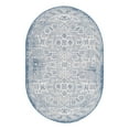 thumbnail image 5 of Unique Loom Outdoor Aztec Collection Area Rug - Coba (5' 3" x 7' 10" Oval Blue/Ivory), 5 of 6