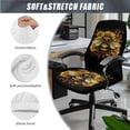 thumbnail image 3 of SCRAWLGOD Bee Sunflowers 3 Pieces Breathable Computer Chair Cover with Arm Slipcovers Stretchy High Back Chair Covers Cozy Scratch Resistant Boss Chair Protector, S, 3 of 7
