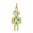 thumbnail image 1 of Collier Pendentif Pierre de Naissance Garçon Août en Or Jaune 10k, 1 of 7