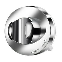 Silver Suction Cup Shower Accessory Holder, Strong Grip Adjustable Bathroom Organizer For Showerhead, Loofah, & Razor, Rust-Proof Bath & Shower Caddy With Secure Lock