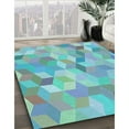 thumbnail image 2 of Ahgly Company Indoor Rectangle Patterned Blue Koi Blue Area Rugs, 7' x 10', 2 of 6