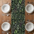 thumbnail image 4 of Table Runner 36 Inches Long for Kitchen Dining, Green Leaves Dresser Scarf Farmhouse, Dining Table Decorations for Wedding/Parties, Elegant Pastoral Summer Botanical Watercolor 13 x 36 In, 4 of 8