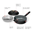Beautiful All-in-One 4 QT Hero Pan with Steam Insert, 3 Pc Set, Black ...
