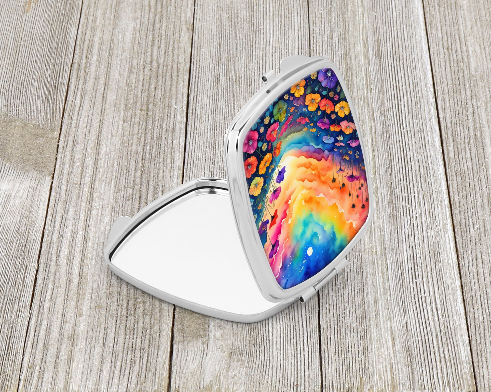 Colorful Petunias Compact Mirror 2.75 in x 3 in