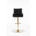thumbnail image 5 of Brightcast 2-piece Velvet Tufted Gold Bar Stools in Black, 5 of 5