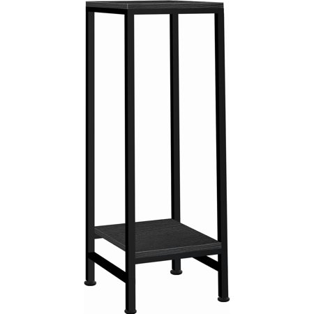 Plant Stand Indoor, Tall Plant stands for Indoor Outdoor Plants, 2 Tier Heavy Duty Plant Shelf 31" Metal Pedestal Stand Modern Corner Flower Stand for Patio, Living Room, Balcony(Black)