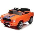 thumbnail image 3 of Joyracer 12v Toy Cars for Toddlers, Shelby GT350 Ride on Cars, Power Car Wheels Gift w/ 3 Speeds, USB, Bluetooth/MP3, Horn, LED Light, Orange, 3 of 11
