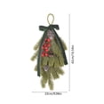 thumbnail image 4 of Aurorax Christmas Wreaths for Front Door,Indoor Christmas Wreath Decorations with Bells Bows Berries Green Pines Branches Farmhouse Hanging Wall Decor for Mantel Window, 4 of 6