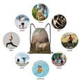 thumbnail image 6 of Disketp Three Horses Oil Painting Drawstring Backpack Drawstring Gym Bags Draw String Bags for Sports, Gym, Travel, Swimming, Beach-Small, 6 of 6