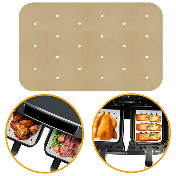 ACDANC Air Fryer Parchment Paper Liners,100Pcs Non Stick Air Fryer Liners,8X5.5" Perforated Parchment Paper Sheets for Baking,Premium Perforated for Air Fryer and Bamboo Steaming Basket