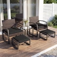 thumbnail image 3 of Costway Outdoor Furniture Set, Patio Rattan Conversation Set for Balcony,Porch, Backyard Mix Brown + Black, 3 of 10