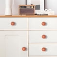 thumbnail image 3 of HDJNal Orange Red Drawer Knobs Ball Shape Zinc Alloy Cabinet Dresser Pulls Handles with Screws, Kitchen Furniture Knobs for Closet Cupboard Wardrobe (, 4 Pack), 3 of 7