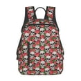 thumbnail image 1 of Balery Skull and Roses Mochila ligera para hombre y mujer: duradera e impermeable, ideal para la escuela, el trabajo, viajes y uso diario., 1 of 7