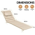 thumbnail image 3 of Pellebant Outdoor Set of 2 Chaise Lounge Cushions with Headrest for Patio Furniture,71"L x 23"W x 1"T Beige, 3 of 11
